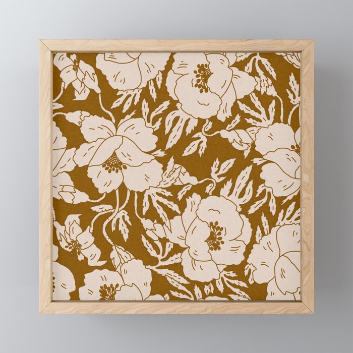 INDRA POPPY OCHRE Mini Art Print Gallery Image 1