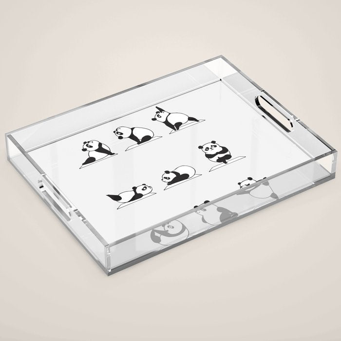 Panda Yoga Acrylic Tray Gallery Image 1