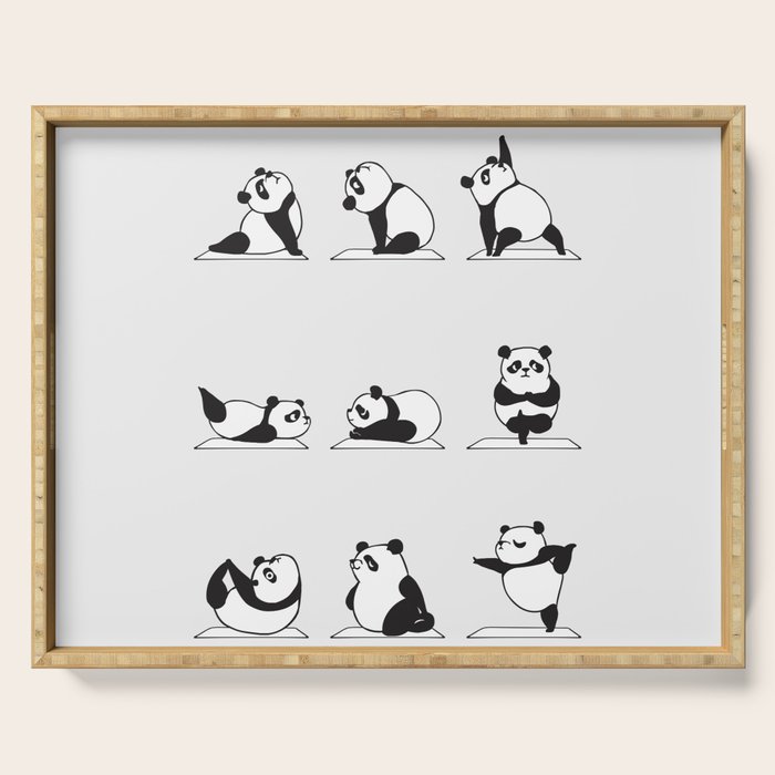 Panda Yoga Serving Tray Gallery Image 1