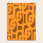 Mid Century Modern Loops Retro 70s Light Brown and Light Orange Pattern Notebook Gallery Image 4