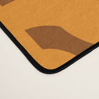 Mid Century Modern Loops Retro 70s Light Brown and Light Orange Pattern Desk Mat Gallery Image 4