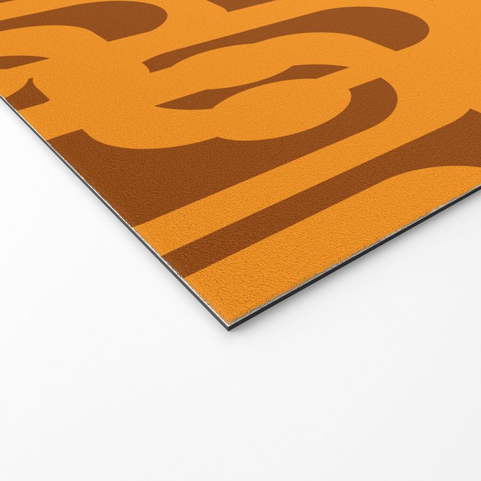 Mid Century Modern Loops Retro 70s Light Brown and Light Orange Pattern Welcome Mat Gallery Image 2