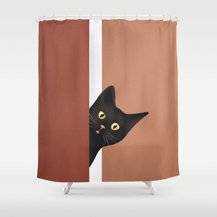 Peeking In Shower Curtain Gallery Image 1