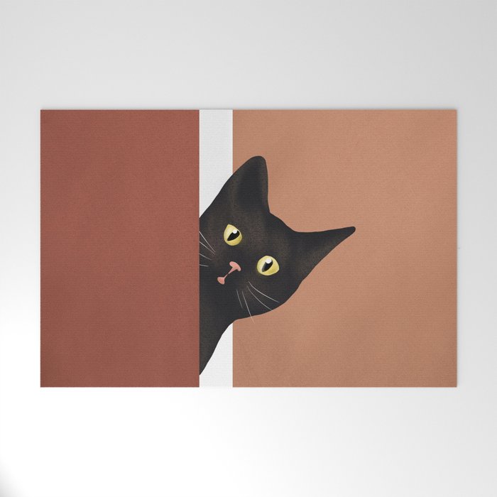 Peeking In Welcome Mat Gallery Image 1