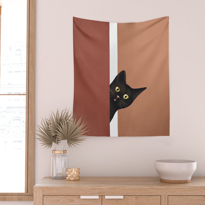 Peeking In Wall Tapestry Gallery Image 2