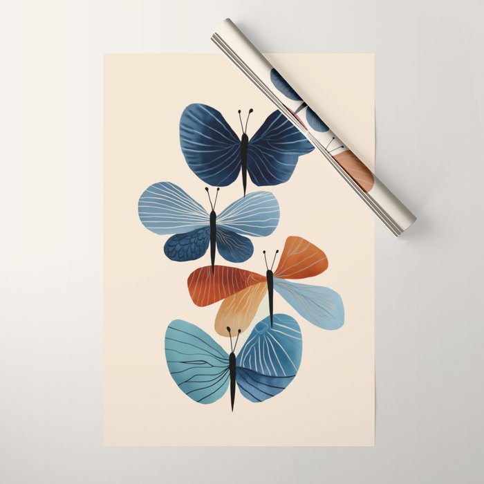 Butterfly in Bloom Wrapping Paper Gallery Image 1