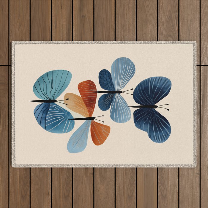 Butterfly in Bloom Outdoor Rug Gallery Image 1