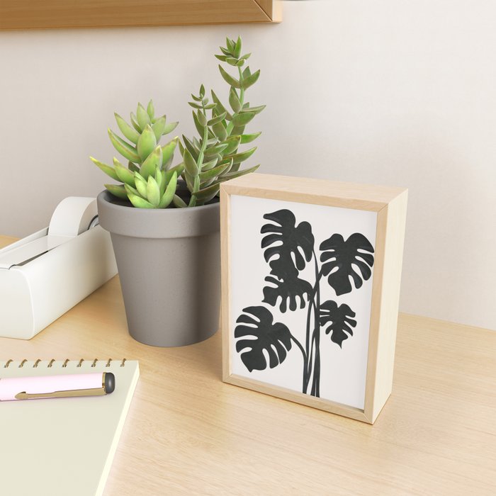 Monstera Line Mini Art Print Gallery Image 2
