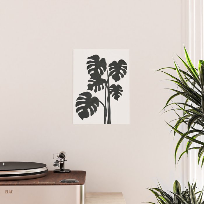 Monstera Line Poster Gallery Image 2