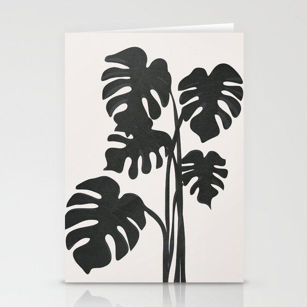 Monstera Line Stationery Card Gallery Image 2