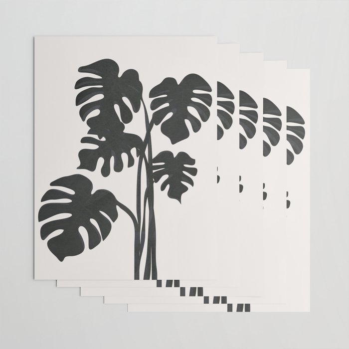 Monstera Line Wrapping Paper Gallery Image 3