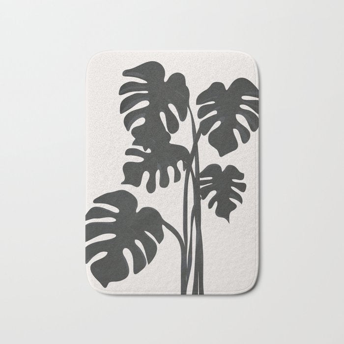 Monstera Line Bath Mat Gallery Image 1