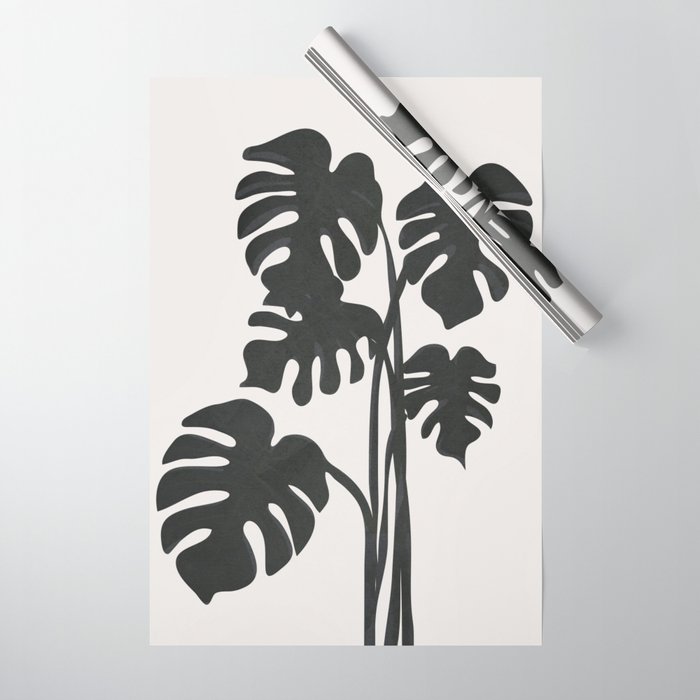 Monstera Line Wrapping Paper Gallery Image 1