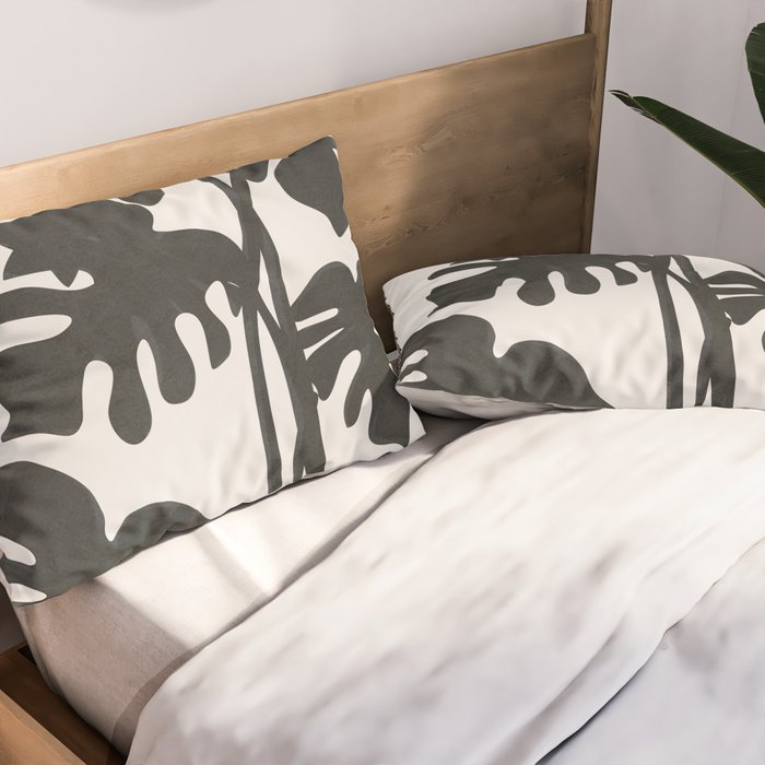 Monstera Line Pillow Sham Gallery Image 2