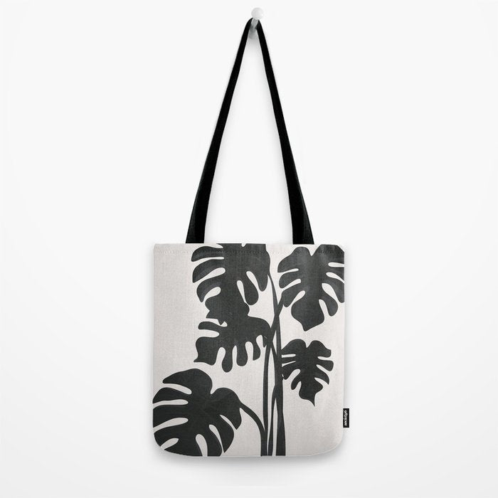Monstera Line Tote Bag Gallery Image 2