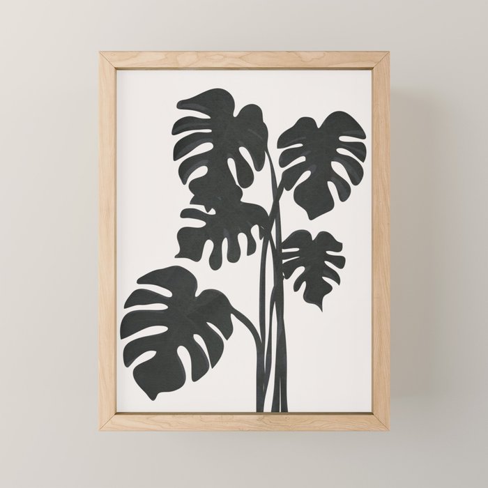 Monstera Line Mini Art Print Gallery Image 1