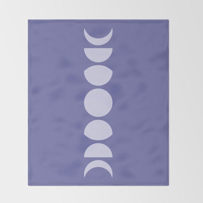 Minimal Moon Phases XII Throw Blanket Gallery Image 2