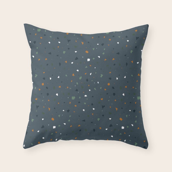 Dark Terazzo Throw Pillow Gallery Image 6