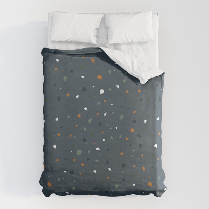 Dark Terazzo Duvet Cover Gallery Image 1