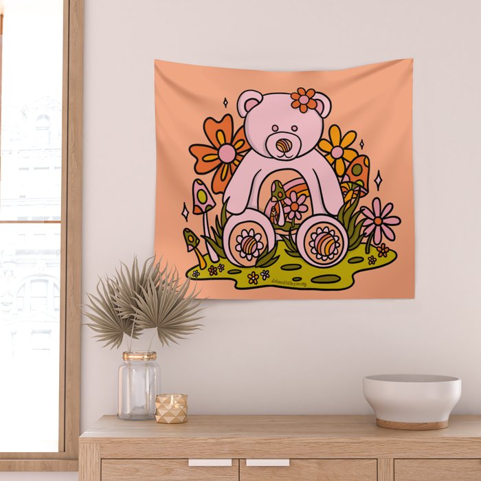 Spring Bear Wall Tapestry Gallery Image 2