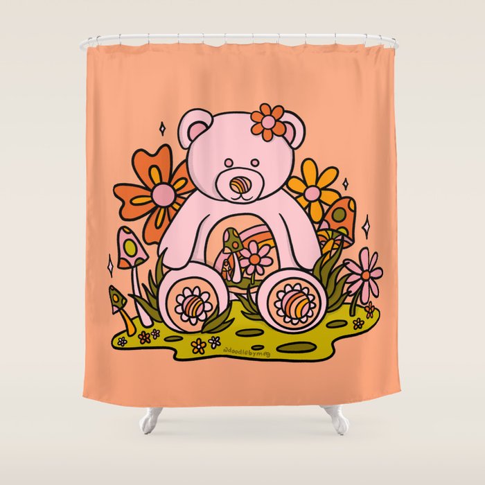 Spring Bear Shower Curtain Gallery Image 1