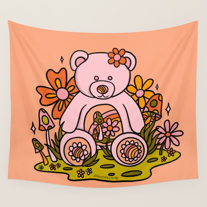 Spring Bear Wall Tapestry Gallery Image 4
