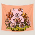 Spring Bear Wall Tapestry Gallery Image 4
