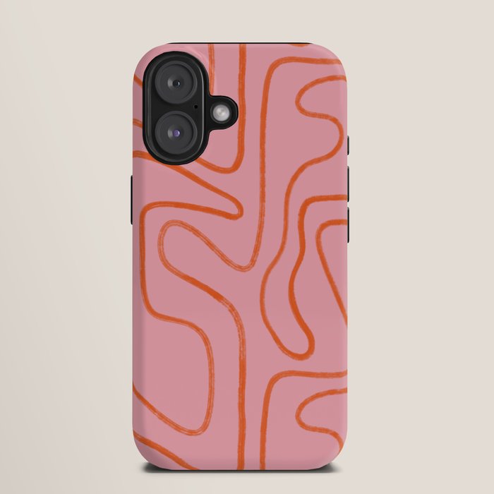 Abstract Line Pink and Orange iPhone Case Gallery Image 9
