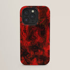 Nervous Energy Grungy Abstract Art  Red And Black iPhone Case Gallery Image 23