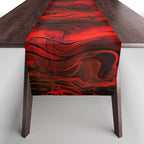 Nervous Energy Grungy Abstract Art  Red And Black Table Runner Gallery Image 1