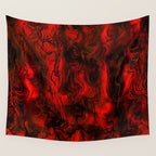 Nervous Energy Grungy Abstract Art  Red And Black Wall Tapestry Gallery Image 4