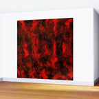Nervous Energy Grungy Abstract Art  Red And Black Wall Mural Gallery Image 2