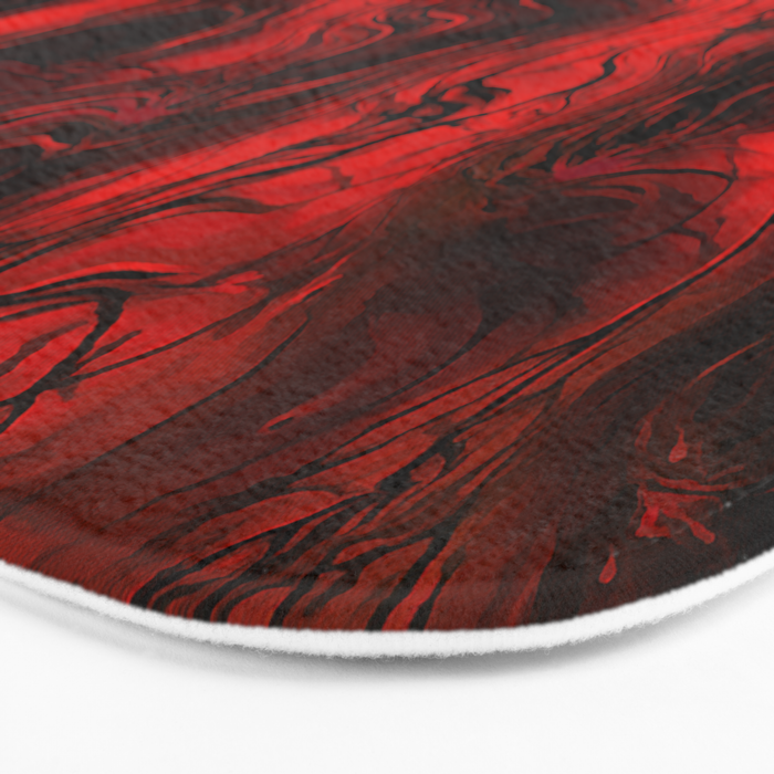 Nervous Energy Grungy Abstract Art  Red And Black Bath Mat Gallery Image 3