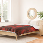 Nervous Energy Grungy Abstract Art  Red And Black Duvet Cover Gallery Image 2