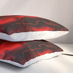 Nervous Energy Grungy Abstract Art  Red And Black Pillow Sham Gallery Image 3