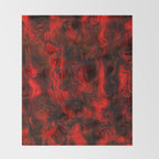 Nervous Energy Grungy Abstract Art  Red And Black Throw Blanket Gallery Image 2
