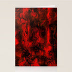 Nervous Energy Grungy Abstract Art  Red And Black Stationery Card Gallery Image 2