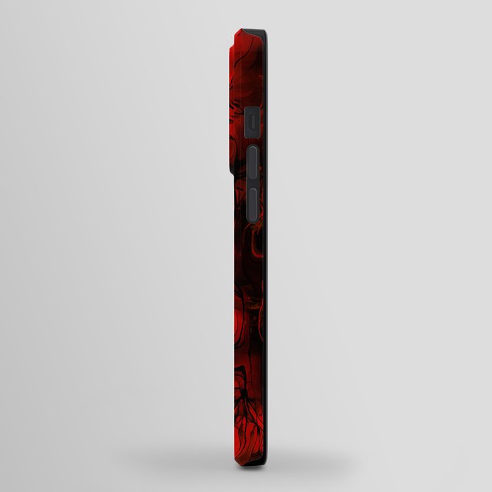 Nervous Energy Grungy Abstract Art  Red And Black iPhone Case Gallery Image 2