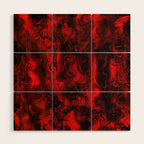 Nervous Energy Grungy Abstract Art  Red And Black Wood Wall Art Gallery Image 1