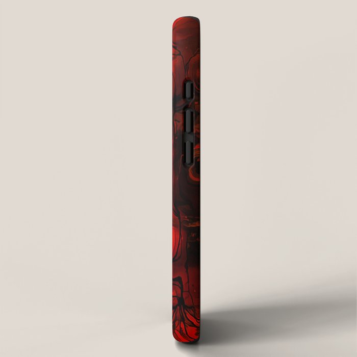 Nervous Energy Grungy Abstract Art  Red And Black iPhone Case Gallery Image 2