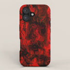 Nervous Energy Grungy Abstract Art  Red And Black iPhone Case Gallery Image 1