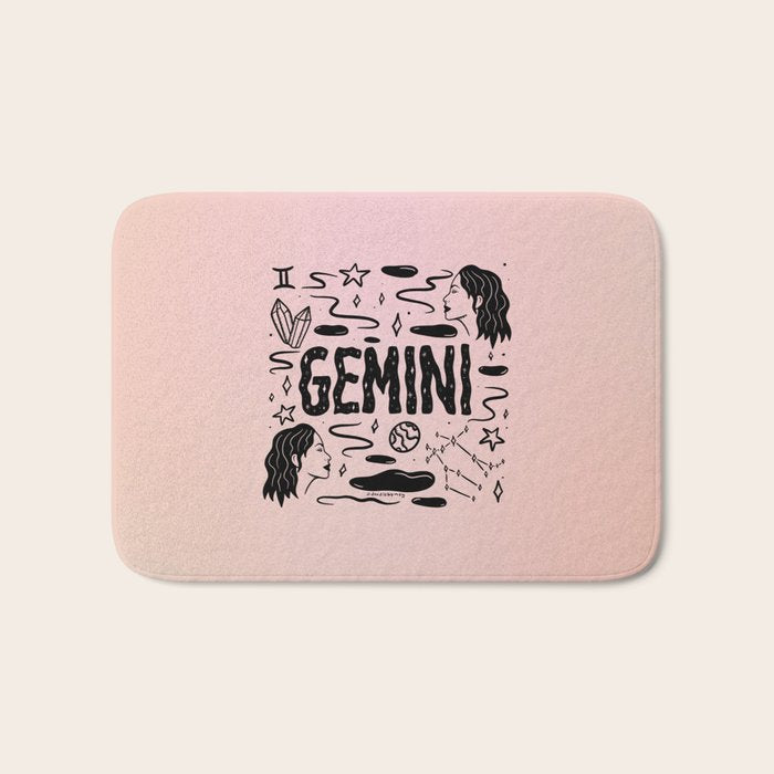 Celestial Gemini Bath Mat Gallery Image 1