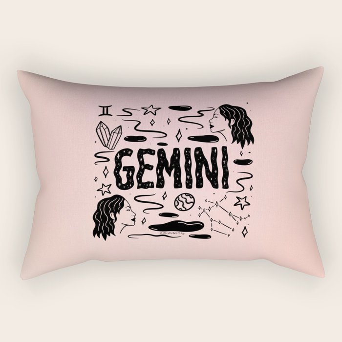 Celestial Gemini Rectangular Pillow Gallery Image 2