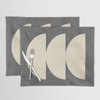 Half Circle 3 - Grey Texture Placemat Gallery Image 1