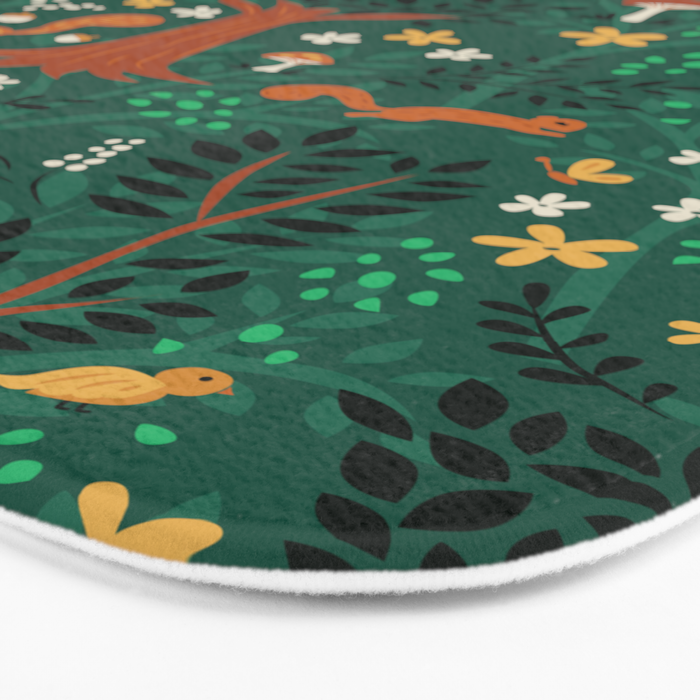 Foxes Playing in the Emerald Forest Bath Mat Gallery Image 3