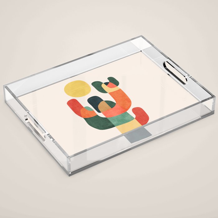 Cactus in the desert Acrylic Tray Gallery Image 1