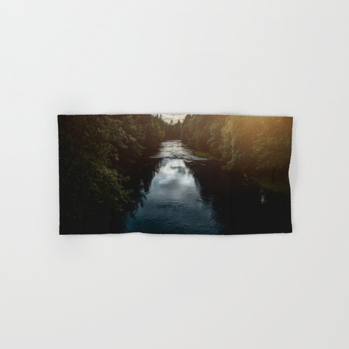 PNW River Run - Pacific Northwest Nature Photography Bath Towel Gallery Image 1