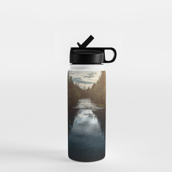 PNW River Run - Pacific Northwest Nature Photography Water Bottle Gallery Image 1