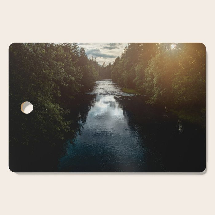 PNW River Run - Pacific Northwest Nature Photography Cutting Board Gallery Image 1