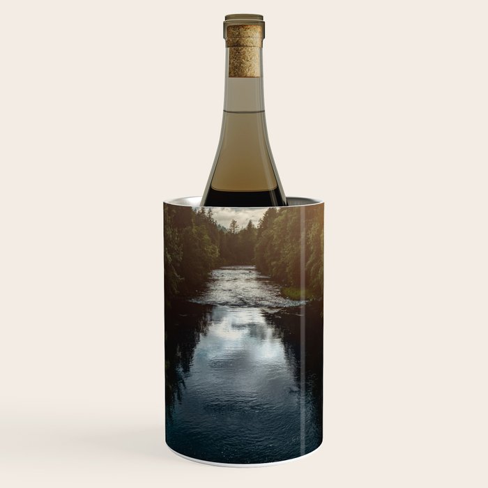 PNW River Run - Pacific Northwest Nature Photography Wine Chiller Gallery Image 1